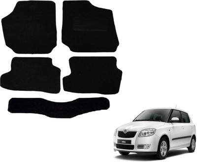 Auto Hub Fabric Standard Mat For  Skoda Fabia(Black)