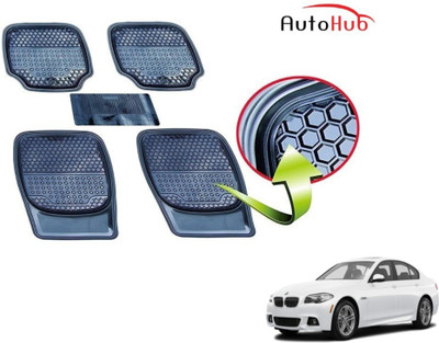 Auto Hub PVC (Polyvinyl Chloride), Rubber Standard Mat For  BMW 525i(Black)