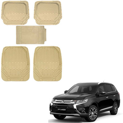 KOZDIKO Rubber, PVC (Polyvinyl Chloride) Standard Mat For  Mitsubishi Outlander(Beige)