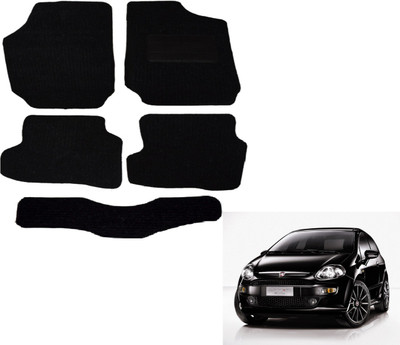 Auto Hub Fabric Standard Mat For  Fiat Punto Evo(Black)