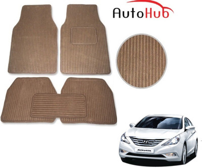 Auto Hub Fabric Standard Mat For  Hyundai Sonata(Beige)