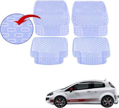 KOZDIKO PVC (Polyvinyl Chloride), Rubber Standard Mat For  Fiat 500 Abarth(White)