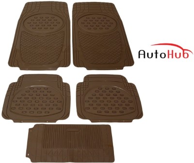 Auto Hub PVC (Polyvinyl Chloride), Rubber Standard Mat For  Tata Indigo Marina(Beige)
