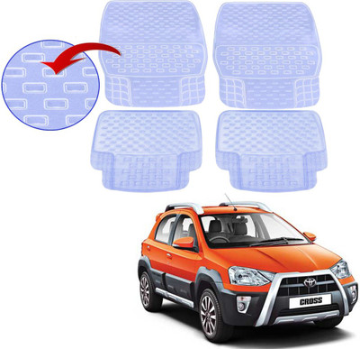 KOZDIKO PVC (Polyvinyl Chloride), Rubber Standard Mat For  Toyota Etios Cross(White)