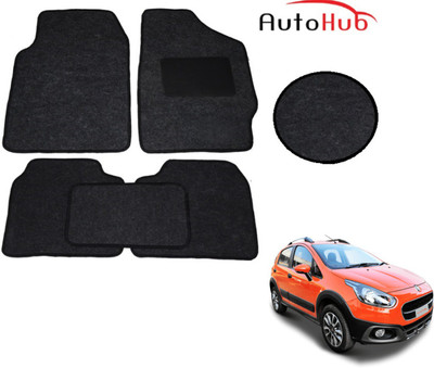 Auto Hub Fabric Standard Mat For  Fiat Avventura(Black)