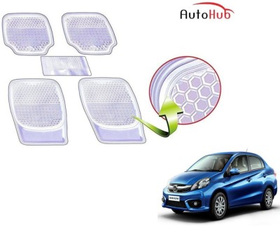 Auto Hub PVC (Polyvinyl Chloride), Rubber Standard Mat For  Honda Amaze(Clear)