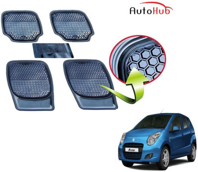 Auto Hub PVC (Polyvinyl Chloride), Rubber Standard Mat For  Maruti Suzuki A-Star(Black)