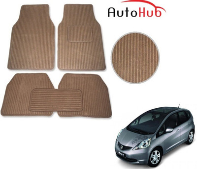Auto Hub Fabric Standard Mat For  Honda Jazz(Beige)