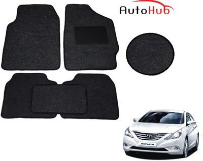 Auto Hub Fabric Standard Mat For  Hyundai Sonata(Black)