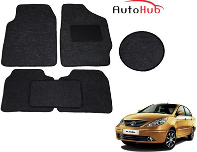 Auto Hub Fabric Standard Mat For  Tata Manza(Black)