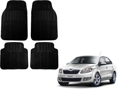 KOZDIKO Rubber Standard Mat For  Skoda Rapid(Black)