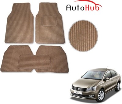 Auto Hub Fabric Standard Mat For  Volkswagen Vento(Beige)