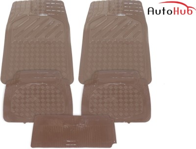 Auto Hub PVC (Polyvinyl Chloride), Rubber Standard Mat For  Nissan Sunny(Beige)