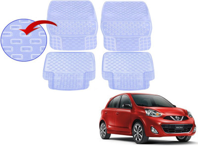 KOZDIKO PVC (Polyvinyl Chloride), Rubber Standard Mat For  Nissan Micra Active(White)
