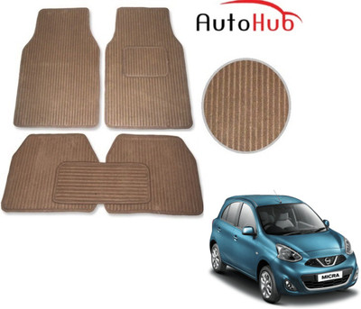 Auto Hub Fabric Standard Mat For  Nissan Micra(Beige)