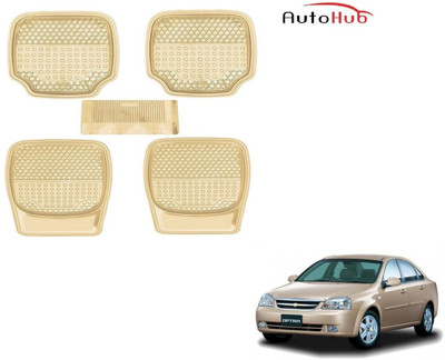 Auto Hub PVC (Polyvinyl Chloride), Rubber Standard Mat For  Chevrolet Optra(Beige)