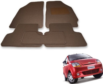 Auto Hub Fabric Standard Mat For  Chevrolet Spark(Beige)