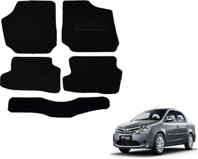 Auto Hub Fabric Standard Mat For  Toyota Etios(Black)
