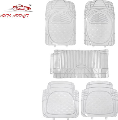 AuTO ADDiCT PVC (Polyvinyl Chloride), Rubber Standard Mat For  Hyundai i10(Clear)