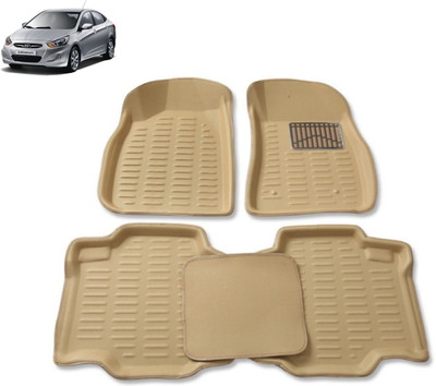 Carcoverpoint Vinyl 3D Mat For  Hyundai Verna Fluidic(Beige)