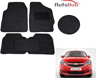 Auto Hub Fabric Standard Mat For  Chevrolet UVA(Black)
