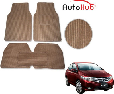 Auto Hub Fabric Standard Mat For  Honda City(Beige)