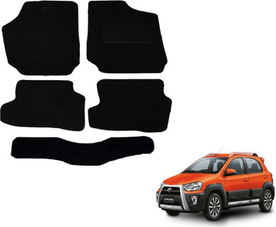 Auto Hub Fabric Standard Mat For  Toyota Etios Cross(Black)