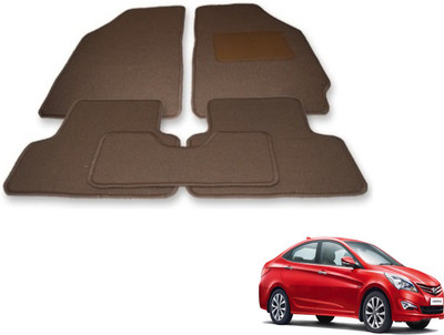 Auto Hub Fabric Standard Mat For  Hyundai Verna Fluidic(Beige)