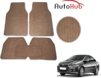 Auto Hub Fabric Standard Mat For  Fiat Linea(Beige)