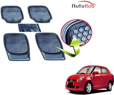 Auto Hub PVC (Polyvinyl Chloride), Rubber Standard Mat For  Maruti Suzuki Swift Dzire(Black)