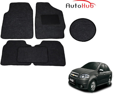 Auto Hub Fabric Standard Mat For  Chevrolet Aveo(Black)