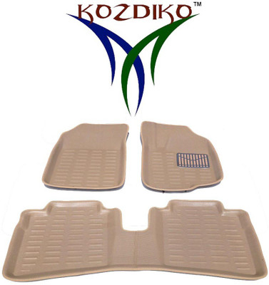KOZDIKO Plastic Standard Mat For  Hyundai Fluidic Verna(Beige)