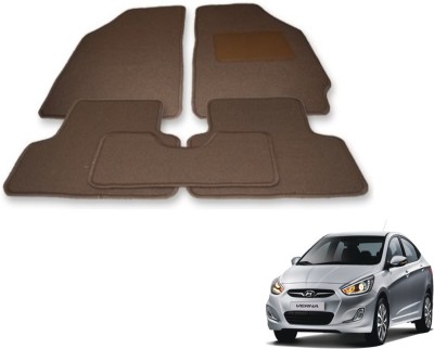 Auto Hub Fabric Standard Mat For  Hyundai Fluidic Verna(Beige)