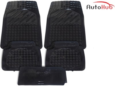 Auto Hub PVC (Polyvinyl Chloride), Rubber Standard Mat For  Fiat Palio(Black)