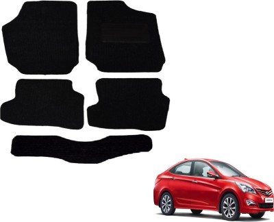 Auto Hub Fabric Standard Mat For  Hyundai Verna Fluidic(Black)