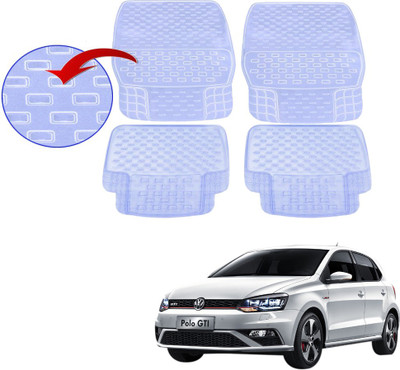 KOZDIKO PVC (Polyvinyl Chloride), Rubber Standard Mat For  Volkswagen Polo(White)