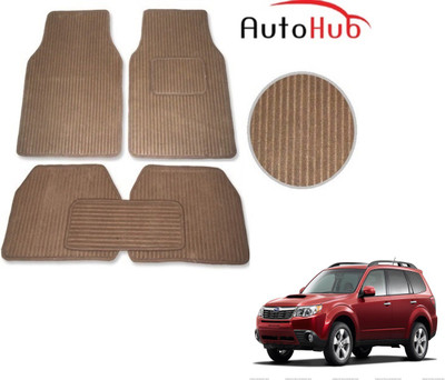 Auto Hub Fabric Standard Mat For  Chevrolet Forester(Beige)