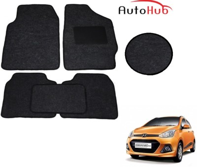 Auto Hub Fabric Standard Mat For  Hyundai Grand i10(Black)