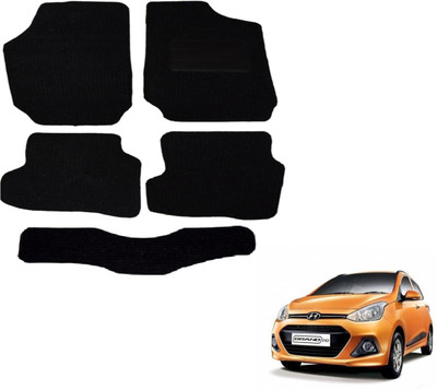 Auto Hub Fabric Standard Mat For  Hyundai Grand i10(Black)