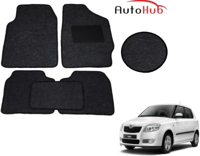 Auto Hub Fabric Standard Mat For  Skoda Fabia(Black)