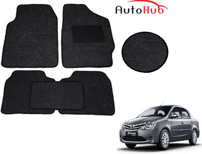Auto Hub Fabric Standard Mat For  Toyota Etios(Black)