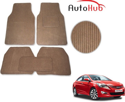 Auto Hub Fabric Standard Mat For  Hyundai Verna(Beige)