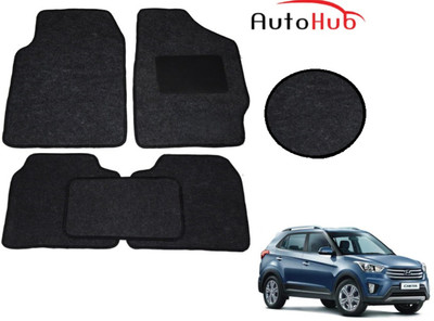 Auto Hub Fabric Standard Mat For  Hyundai Creta(Black)