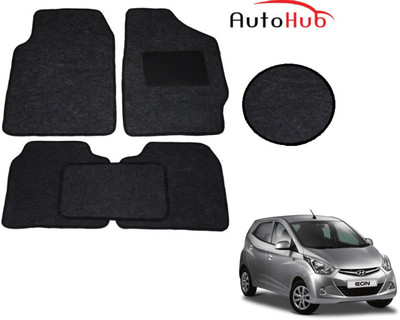 Auto Hub Fabric Standard Mat For  Hyundai Eon(Black)