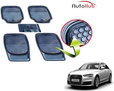 Auto Hub PVC (Polyvinyl Chloride), Rubber Standard Mat For  Audi A6(Black)