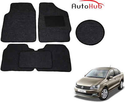 Auto Hub Fabric Standard Mat For  Volkswagen Vento(Black)