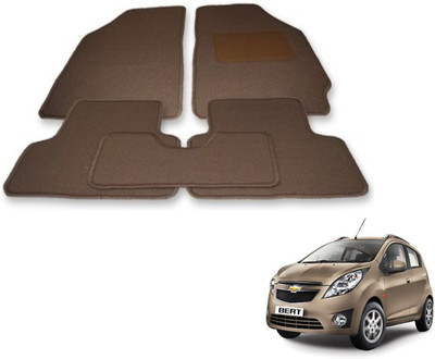 Auto Hub Fabric Standard Mat For  Chevrolet Beat(Beige)