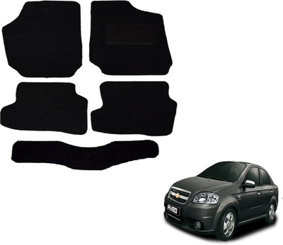 Auto Hub Fabric Standard Mat For  Chevrolet Aveo(Black)