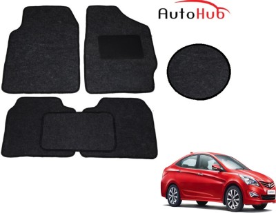 Auto Hub Fabric Standard Mat For  Hyundai Verna Fluidic(Black)