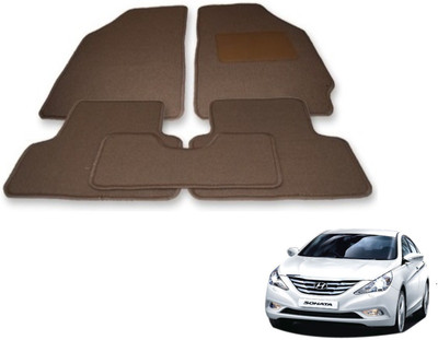 Auto Hub Fabric Standard Mat For  Hyundai Sonata(Beige)